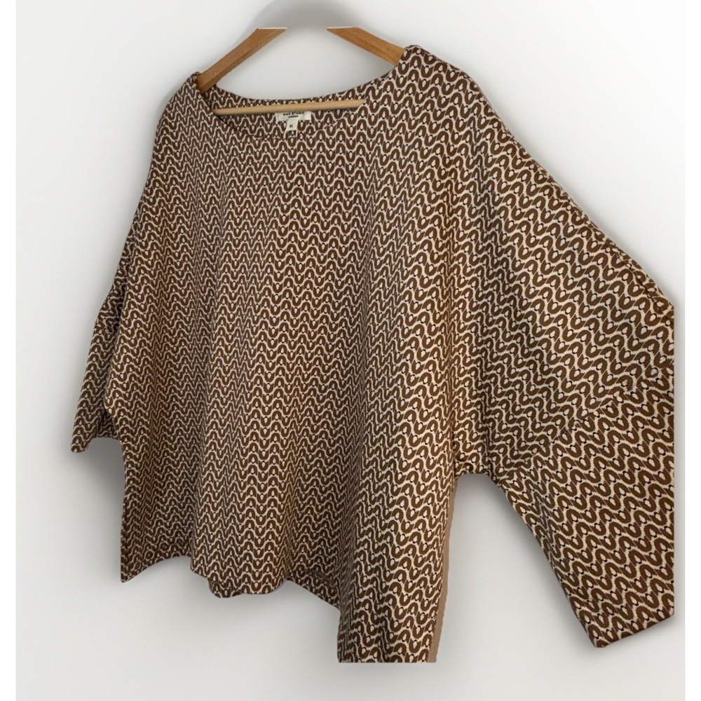 NWT Max Studio Women's Double Knit Short Sleeve Top Size XL Oversized Fit - Picture 3 of 9